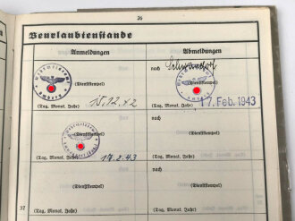 Heer, Wehrstammbuch eines Angehörigen  zunächst Infanterie Ersatz Btl 97 Eger, danach I.R. 163, entlassen am 14.12.42.