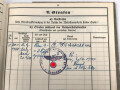 Heer, Wehrstammbuch eines Angehörigen  zunächst Infanterie Ersatz Btl 97 Eger, danach I.R. 163, entlassen am 14.12.42.