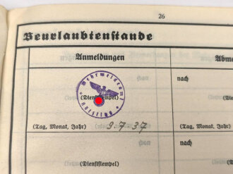 Heer, Wehrstammbuch eines Angehörigen im Infanterie Regiment 41 Amberg.