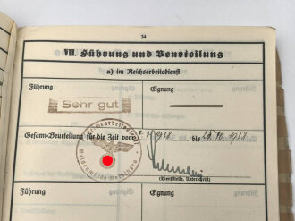 Heer, Wehrstammbuch eines Angehörigen im Infanterie Regiment 41 Amberg.