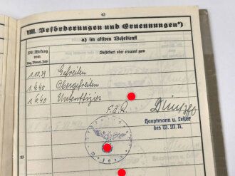 Heer, Wehrstammbuch eines Angehörigen zunächst Erg. Komp. Amberg, dann Infanterie Regiment 481 und 456, Landesschützen Batl.514.