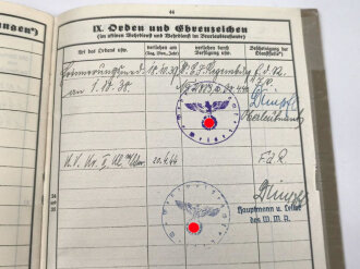 Heer, Wehrstammbuch eines Angehörigen zunächst Erg. Komp. Amberg, dann Infanterie Regiment 481 und 456, Landesschützen Batl.514.