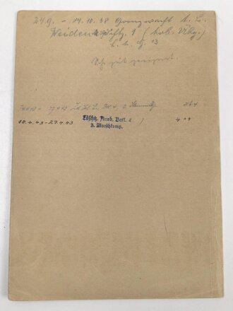 Heer, Wehrstammbuch eines Angehörigen zunächst Erg. Komp. Amberg, dann Infanterie Regiment 481 und 456, Landesschützen Batl.514.