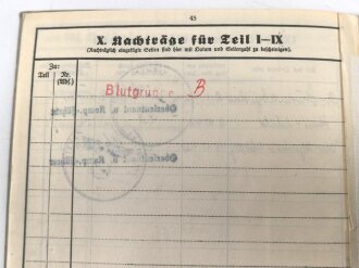 Heer, Wehrstammbuch eines Angehörigen zunächst Pionier Ersatz Btl. 46 Regensburg, danach verschiedene Grenadier und Pionier Einheiten.