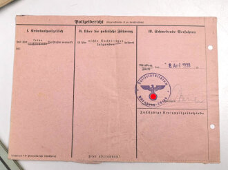 Heer, Wehrstammbuch eines Angehörigen zunächst Infanterie Ersatz Btl. 21 Fürth., danach weiter Infanterieeinheiten, Ab Oktober 1942 beim Wehrbezirkskommando Fürth.
