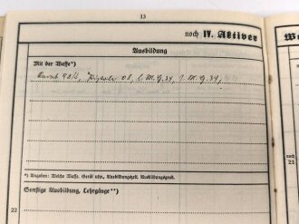 Heer, Wehrstammbuch eines Angehörigen zunächst Infanterie Ersatz Btl. 21 Fürth., danach weiter Infanterieeinheiten, Ab Oktober 1942 beim Wehrbezirkskommando Fürth.