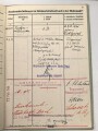 Heer, Wehrstammbuch eines Angehörigen zunächst Infanterie Ersatz Btl. 21 Fürth., danach weiter Infanterieeinheiten, Ab Oktober 1942 beim Wehrbezirkskommando Fürth.