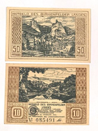 Birkenfeld, 2 Notgeldscheine