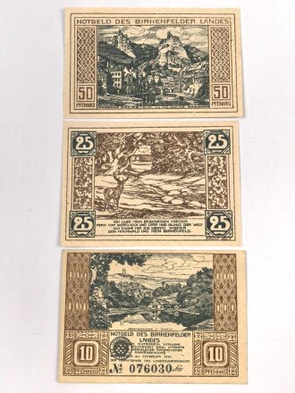 Birkenfeld, 3 Notgeldscheine