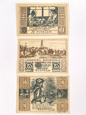 Birkenfeld, 3 Notgeldscheine