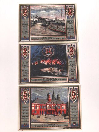 Magdeburg, 3 Notgeldscheine