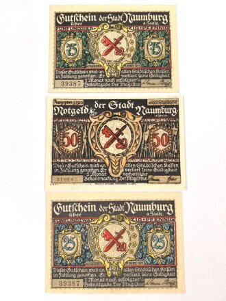 Naumburg, 3 Notgeldscheine