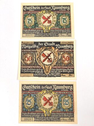 Naumburg, 3 Notgeldscheine