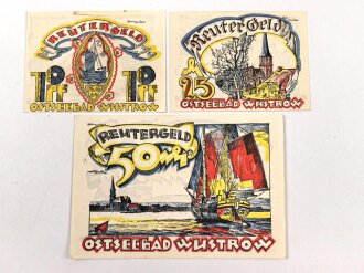 Ostseebad Wustrow, 3 Notgeldscheine