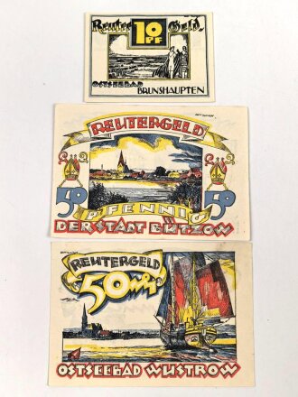Ostseebad Wustrow, 3 Notgeldscheine