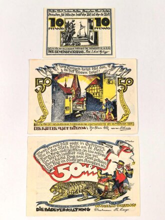 Ostseebad Wustrow, 3 Notgeldscheine