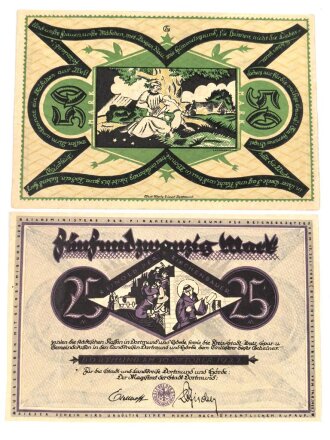 Dortmund, 2 Notgeldscheine