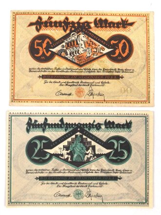 Dortmund, 2 Notgeldscheine