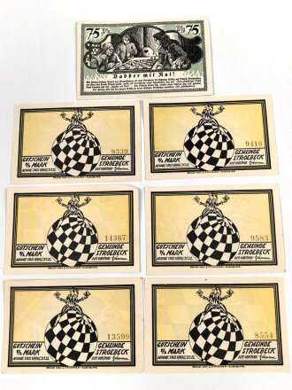 Gemeinde Stroebeck, 7 Notgeldscheine