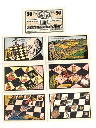 Gemeinde Stroebeck, 7 Notgeldscheine