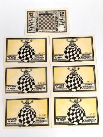 Gemeinde Stroebeck, 7 Notgeldscheine