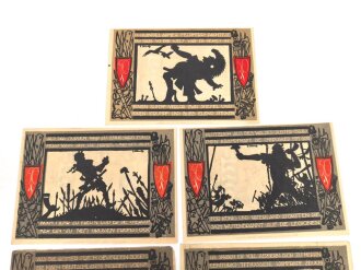 Detmold,  9 Notgeldscheine