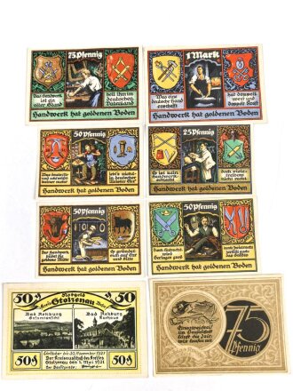 Stolzenau,  8 Notgeldscheine