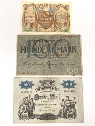 Mannheim,  3 Notgeldscheine