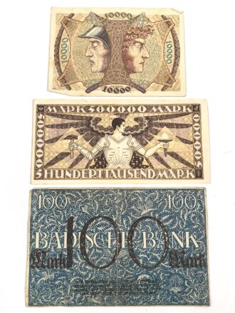 Mannheim,  3 Notgeldscheine