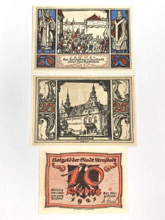 Arnstadt,  3 Notgeldscheine