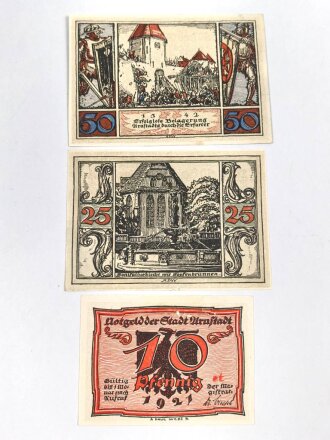 Arnstadt,  3 Notgeldscheine