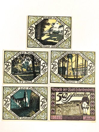 Scheibenberg,  6 Notgeldscheine