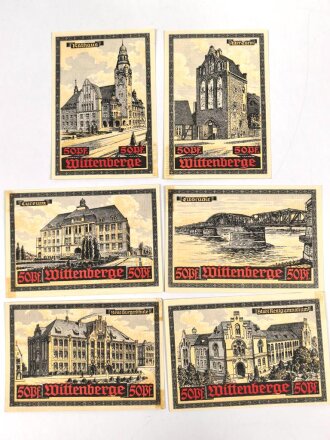 Wittenberge,  6 Notgeldscheine
