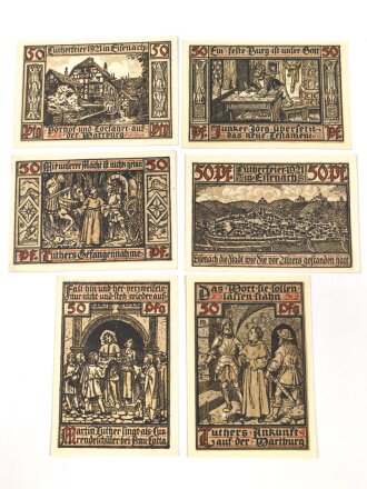 Eisenach,  6 Notgeldscheine