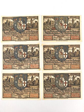 Eisenach,  6 Notgeldscheine