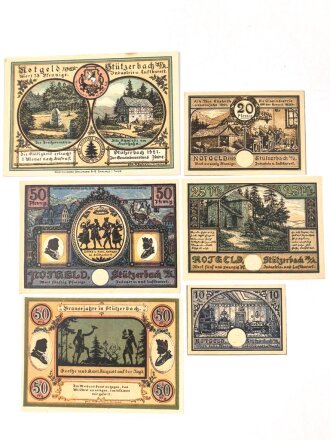 Stützerbach, 6 Notgeldscheine