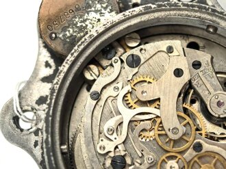 Luftwaffe Borduhr Bo-UK1, Junghans Werk, läuft einwandfrei. Die Uhrwerksabdeckunf lose innliegend