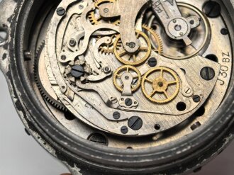 Luftwaffe Borduhr Bo-UK1, Junghans Werk, läuft einwandfrei. Die Uhrwerksabdeckunf lose innliegend