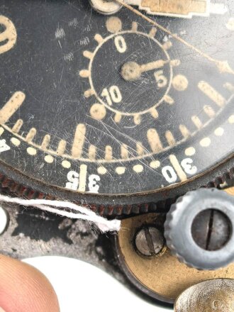 Luftwaffe Borduhr Bo-UK1, Junghans Werk, läuft einwandfrei. Die Uhrwerksabdeckunf lose innliegend