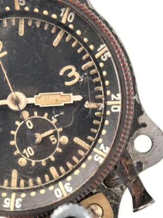 Luftwaffe Borduhr Bo-UK1, Junghans Werk, läuft einwandfrei. Die Uhrwerksabdeckung lose innliegend
