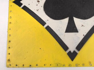 Luftwaffe,  Emblem Jagdgeschwader 53 " Pik AS" Neuzeitliche Anfertigung auf Leichtmetallplatte. 50 x 53cm