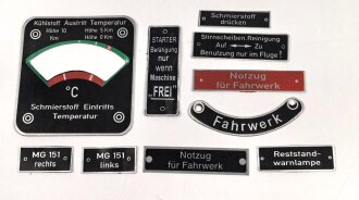 Luftwaffe , Beschilderung Bf109 zehnteilig, neuzeitliche...