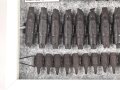 Luftwaffe , Sammlung Zerfallgurte MG 151/20, MG131/13 und MG17. Ordentlich gerahmt, Maße des Rahmen 25 x 25 x 4,5cm