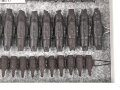 Luftwaffe , Sammlung Zerfallgurte MG 151/20, MG131/13 und MG17. Ordentlich gerahmt, Maße des Rahmen 25 x 25 x 4,5cm