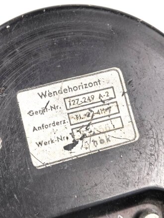 Luftwaffe , Wendehorizont Fl 22411-1. Unter anderem Verbaut in FW190, Bf109. Funktion nicht geprüft