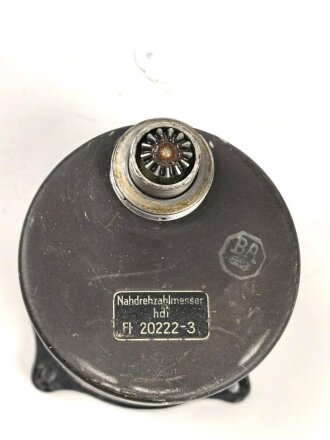 Luftwaffe, Nah-Drehzahlmesser Fl 20222-3, Funktion nicht geprüft.Eingebaut in: z.B. Messerschmitt Bf 109, Focke-Wulf FW 19