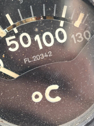 Luftwaffe, elektrischer Temperaturanzeiger Fl 20342, verbaut in Bf 109 und FW 190. Funktion nicht geprüft