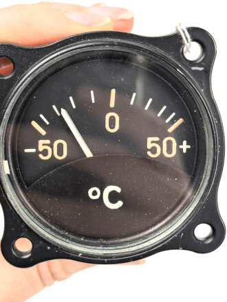Luftwaffe, elektrischer Temperaturanzeiger für Außenlufttemperatur Fl 20349. Funktion nicht geprüft