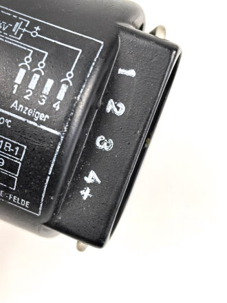 Luftwaffe, elektrischer Temperaturanzeiger für Außenlufttemperatur Fl 20349. Funktion nicht geprüft