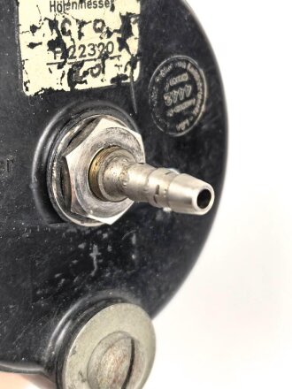 Luftwaffe Fein- Grob Höhenmesser Fl 22320, Funktion nicht geprüft